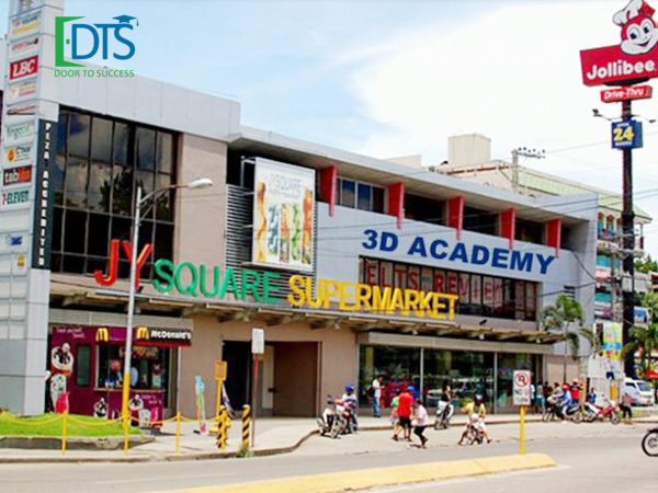 Trường anh ngữ 3D Academy có trụ sở chính tại khu vực trung tâm thương mại JY ở thành phố Cebu, Philippines.